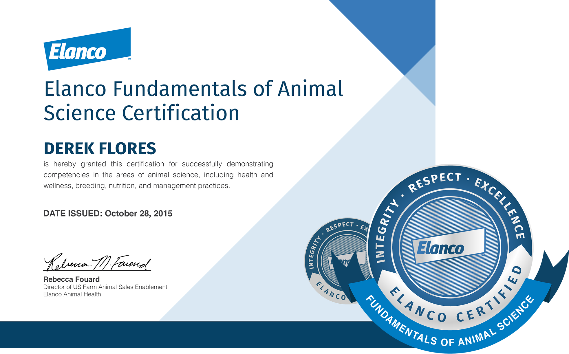 Elanco Fundamentals of Animal Science Certification